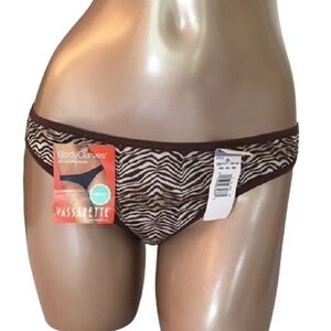 Vassarette Tiger print microfibre bikini panty Brief Underwear XL